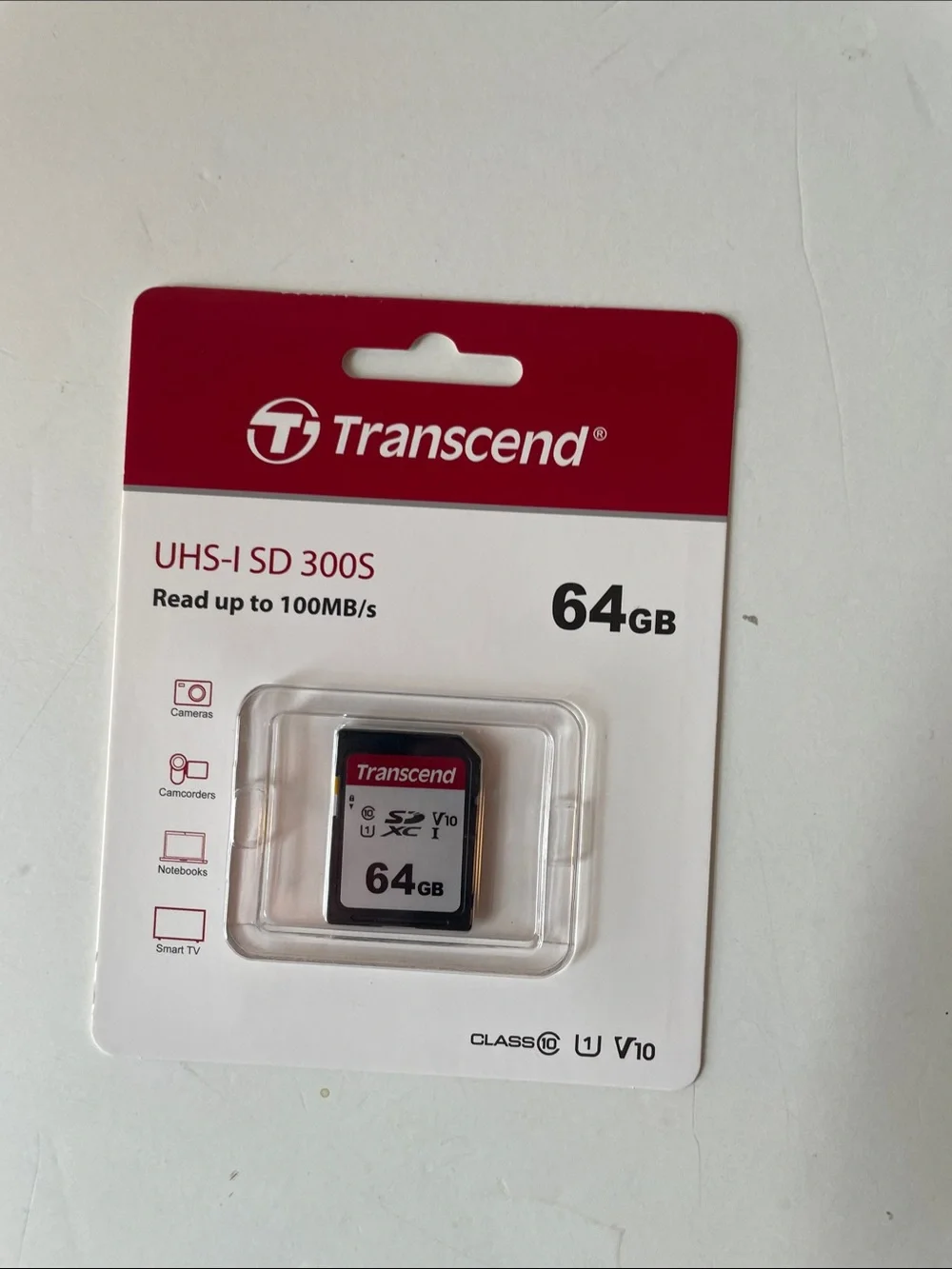 Transcend 64GB UHS-I SD 300 S Card - 100MB/s 64 GB NWT